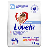 Lovela Baby, Pulver zum Waschen von Babykleidung, hypoallergen, Farbe, ab Geburt, 1,3 kg