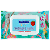 Bobini Kids, feuchtes Toilettenpapier für Kinder, Erdbeere, 50 Stück