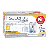 Pic Solution Insupen, Insulin-Pen-Nadeln, 31G (0,25 mm) x 6 mm, 100 Stück