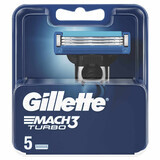 Gillette Mach 3 Turbo, Austauschpatronen, 5 Stück