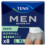 Tena Men Active Fit Pants, saugfähige Slips für Männer, Größe L/XL, 95-130 cm, Normal, 8 Stück