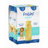 Frebini Energy Drink, Nährstoffpräparat für Kinder von 1-12 Jahren, Geschmacksrichtung Banane, 4 x 200 ml