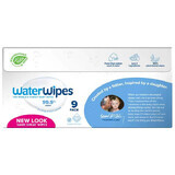 WaterWipes Bio, Feuchttücher, Wasser, von Geburt an, 9 x 60 Stück