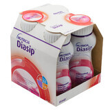 Diasip, nutritional preparation for diabetics, strawberry flavor, 4 x 200 ml