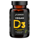 Grinday Vegan D3, veganes Vitamin D3 2000 IU, 60 Kapseln