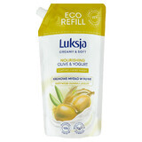 Luxja Creamy &amp; Soft, cremige Flüssigseife, pflegend, Olive und Joghurt, Brühe, 900 ml