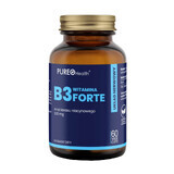 Pureo Health Vitamin B3 Forte, Niacin 500 mg, 60 pflanzliche Kapseln