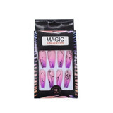 Set of 12 False Nails with Natural Appearance, Magic Fingertips, 02