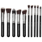 Set of 10 make-up brushes, SensoPRO, Black, case included