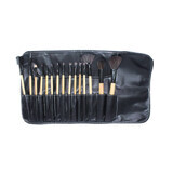 Set of 15 makeup brushes, Fraulein, Black