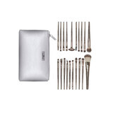 Set mit 20 Makeup-Pinseln, SensoPro, Nude, inkl. Tasche