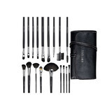 Set aus 18 Makeup-Pinseln, Fraulein38, Schwarz, inklusive Tasche