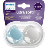 Philips Avent Schnuller Ultrasoft Schnuller Premium Neutral 6-18m Junge 2 Stück