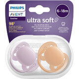 Philips Avent Ultrasoft Premium sucette neutre 6-18m fille 2 pcs