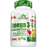 GreenDay Super Omega 3-6-9, 90 cápsulas