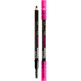 NYX Professional Makeup Powder Louder Brow Pencil Crayon à sourcils, noir