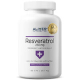 Aliver Nutraceutics Resveratrol 250 mg 60 capsules