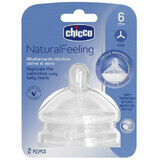 Chicco Chupete sensación natural 6m+ silicona. para papilla 2 pcs