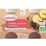 Babybio Fruchtsnack mit Apfel, Heidelbeeren 2 x 130 g