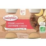 Babybio Purea di frutta con purea di castagne 2 x 130 g