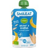 Smileat Bolsa de yogur bio con copos de avena 100 g