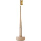 Feather Toothbrush with vitamin C + holder, medium beige