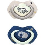 Canpol Babys Sleepy Koala Light touch 18m+ symmetrische Silikon Schnuller Set Light touch 18m+ blau 2 Stück