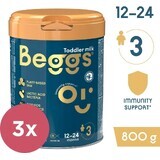 Beggs 3 melk voor peuters, Beggs box+ pexeso 3×800 g, melk voor peuters