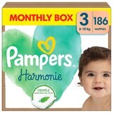 Pampers Harmonie, Windeln, Größe 3, 6-10 kg, 186 Stück