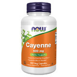 Now Foods Cayenne 500 mg, Cayennepfeffer, 100 vegane Kapseln