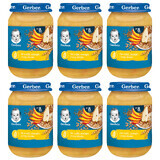 Coffret dessert Gerber, poire, mangue et trois céréales, après 8 mois, 6 x 190 g