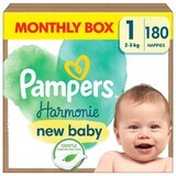 Pampers Harmonie, Windeln, Größe 1, 2-5 kg, 180 Stück