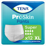 Tena Pants ProSkin, saugfähige Slips, Größe XL, 120-160 cm, Super, 12 Stück