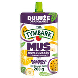 Tymbark 100% Mousse în tub, măr, banană, fructul pasiunii, lămâie, fără zahăr adăugat, 200 g