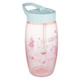 Canpol Babies, foldable mouth bottle, unicorns, pink, 56/618, from 4 years, 400 ml