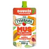 Tymbark Mousse în tub 100%, mere, mango, piersici, banane, fără zahăr adăugat, 200 g