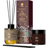 HiSkin Duftset Weihnachten, Sojakerze, weihnachtlich wärmend, 100 ml + Diffusor Stick, Apfel-Zimt-Kuchen, 80 ml