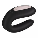 Satisfyer Double Joy, telefongesteuerter Vibrator für Paare, schwarz