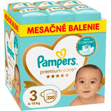 Pañales Desechables Pampers Premium Care Talla. 3 (6-10 kg) - paquete mensual 200 unidades