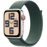 Apple Watch SE GPS + Cellular 44mm carcasă din aluminiu Starlight cu bucla sport Lake Green