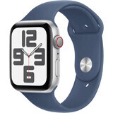 Apple Watch SE (2024) Cellular 40mm, aluminio plateado con correa Denim Sport M/L