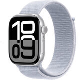 Apple Watch Series 10 GPS 46mm Boîtier en aluminium argenté avec boucle sport Blue Cloud