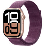 Apple Watch Series 10 GPS + Cellular 46mm Caja de Aluminio Oro Rosa con Hebilla Deportiva Ciruela