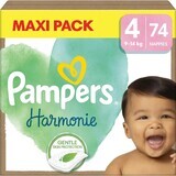 Pampers Harmonie Baby mărimea 4, 74 buc