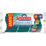 Spontex Scrub & Flex, éponge à vaisselle extra flexible 3 pcs