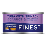 Fish4Dogs Finest Hundefutter in Dosen Finest Thunfisch mit Karotten und Spinat 85 g