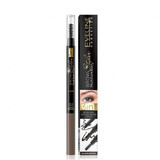 Eyebrow Pencil 3in1, Dark Brown 02, Eveline Cosmetics