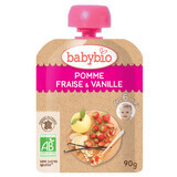 Bio-Dessert Apfel, Erdbeere und Vanille, +6 Monate, 90 g, BabyBio