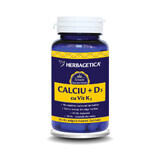 Calcium + D3 + Vitamin K2, 60 Kapseln, Herbagetica