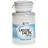 Calciu lactic 500 mg, 100 comprimate, Adya